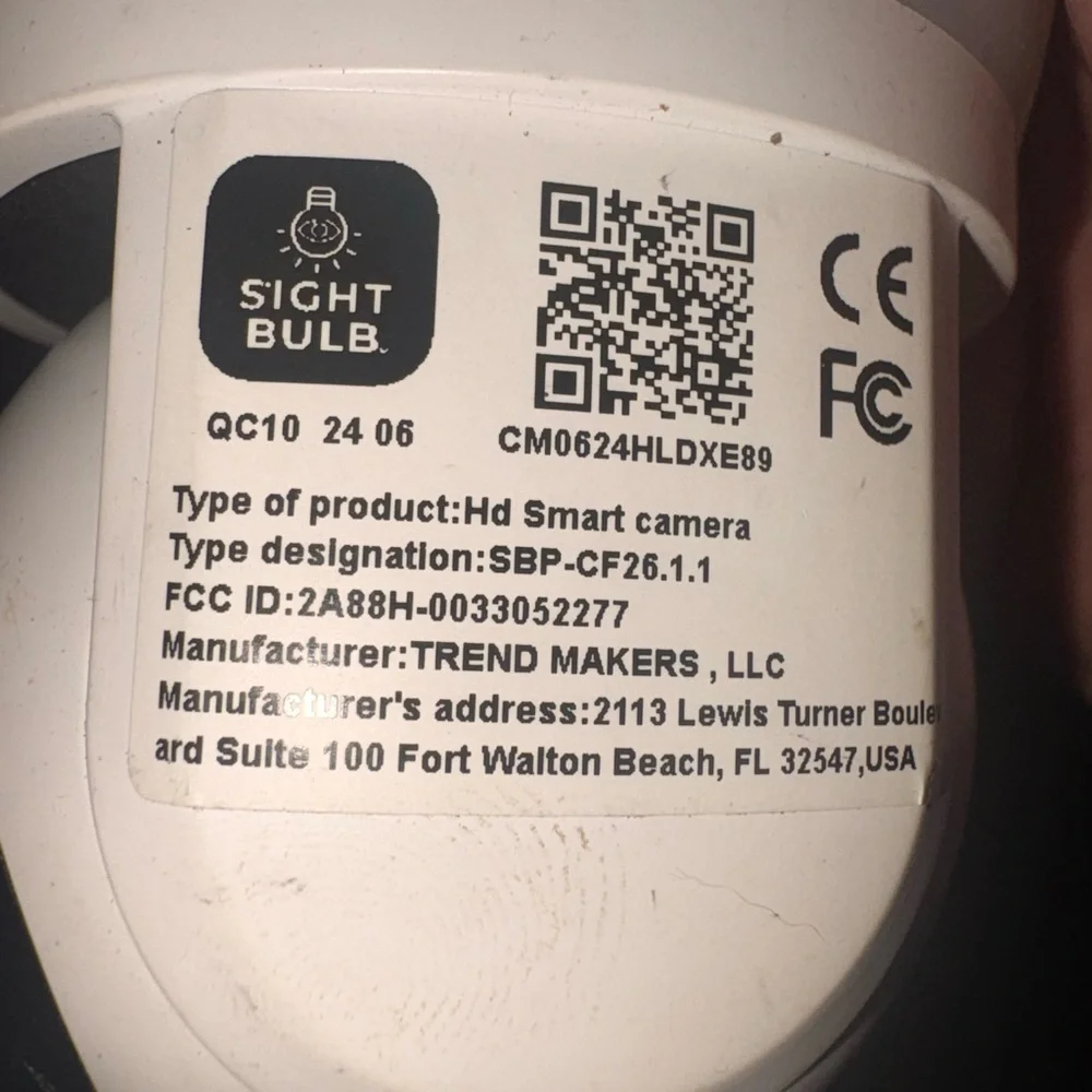 SMART BULB SECURITY CAMERA! FITS ON LAMP! 360• VIEW